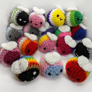 Crochet LGBT+ Pride Bee Amigurumi