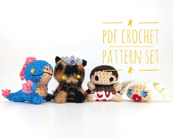 Crochet Dungeon Crawler Carl Amigurumi *PATTERNS ONLY* Set of 4 Carl, Princess Donut, Mongo, Samantha