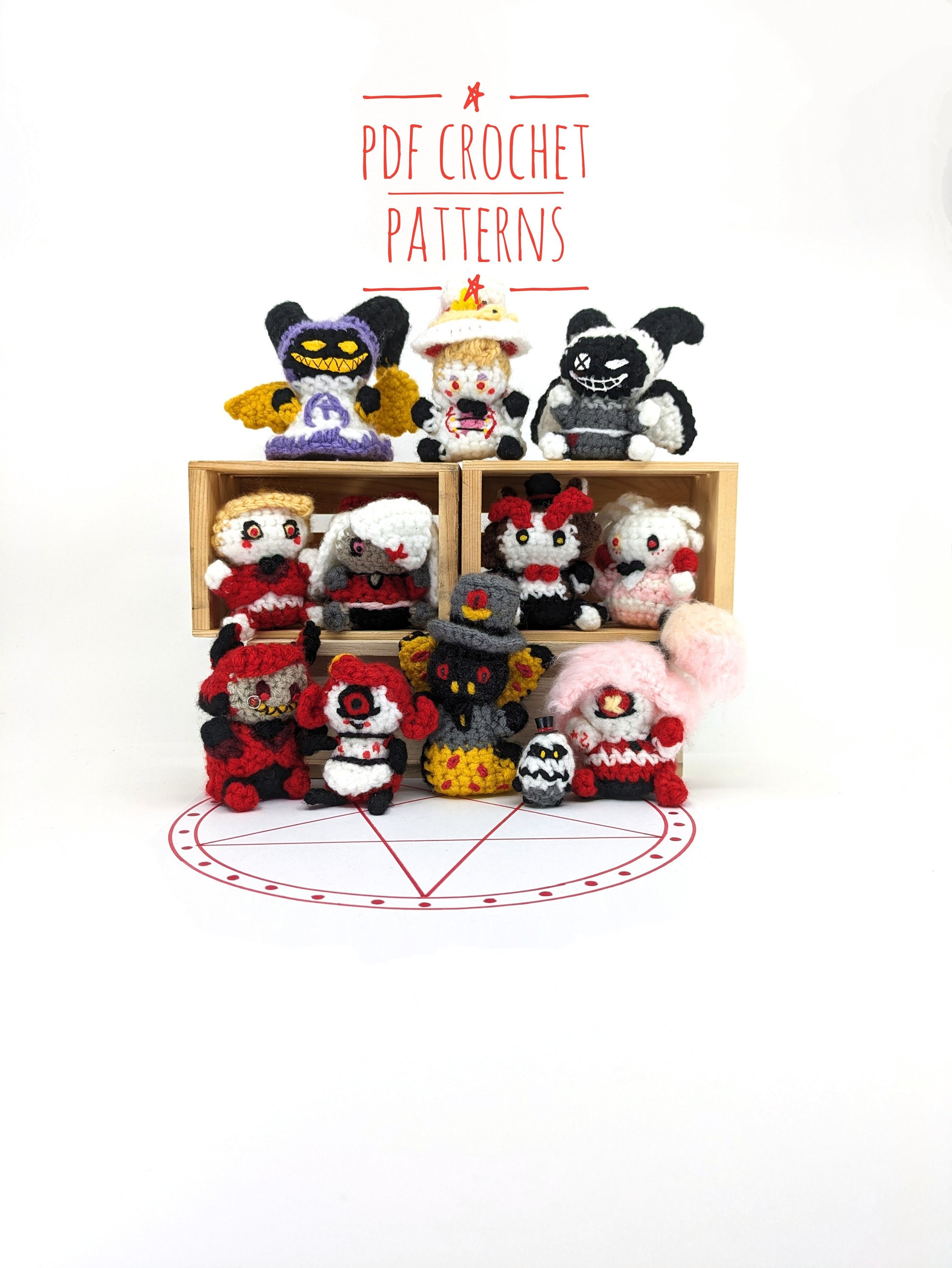 30 Crochet Patterns Inspired by Angels: Heavenly, Whimsical, and Giftable Crochet Ideas 23 Hazbin Hotel Inspired Crochet Bundle