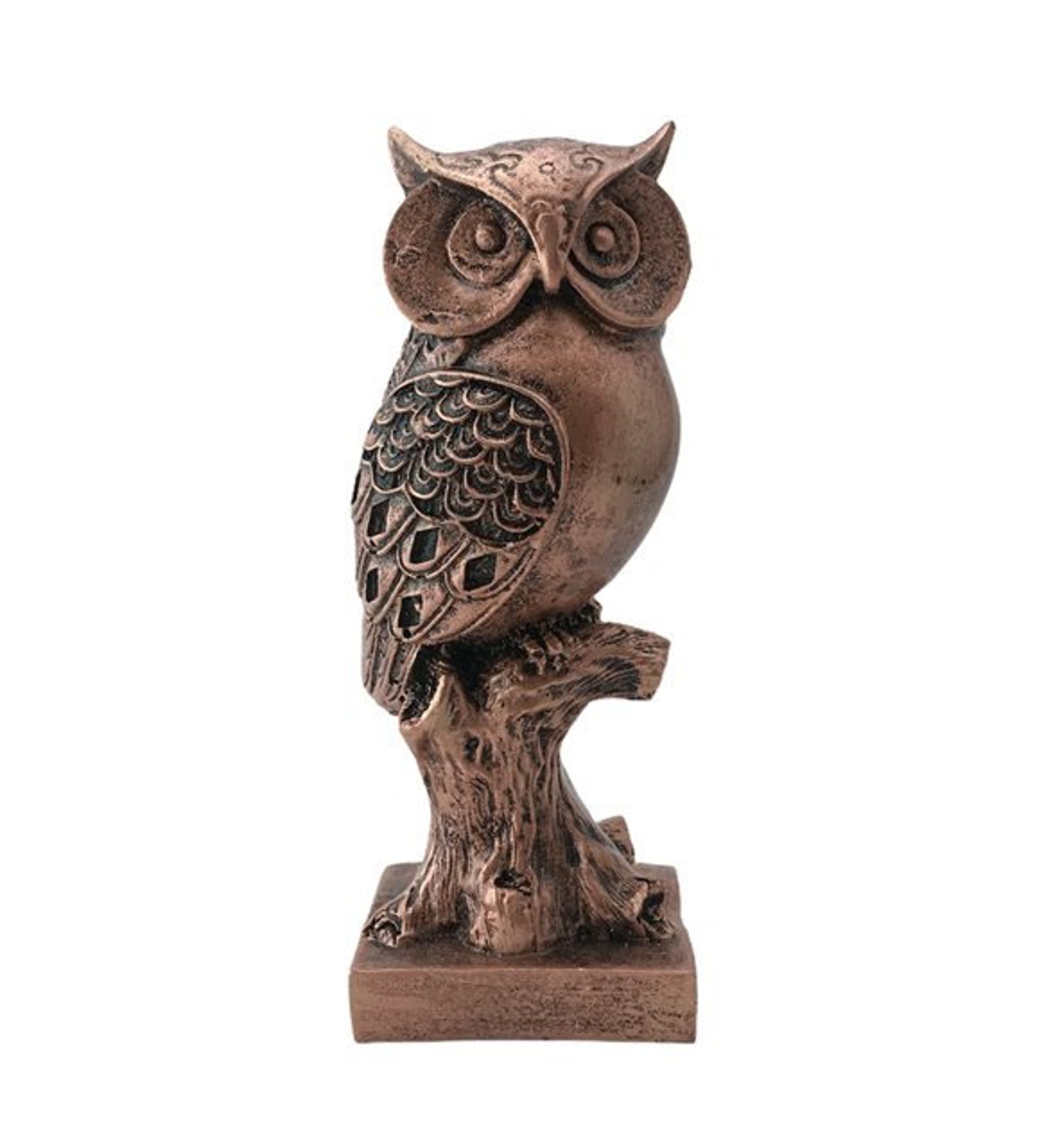 Owl Statue Animal Figurine Unique Details Owl Sculpture Etsy