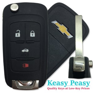 New O.E.M Chevy Malibu Sonic Impala Flip Key Fob with Uncut Blade FCC- KR55WK50073 PN- 13586120
