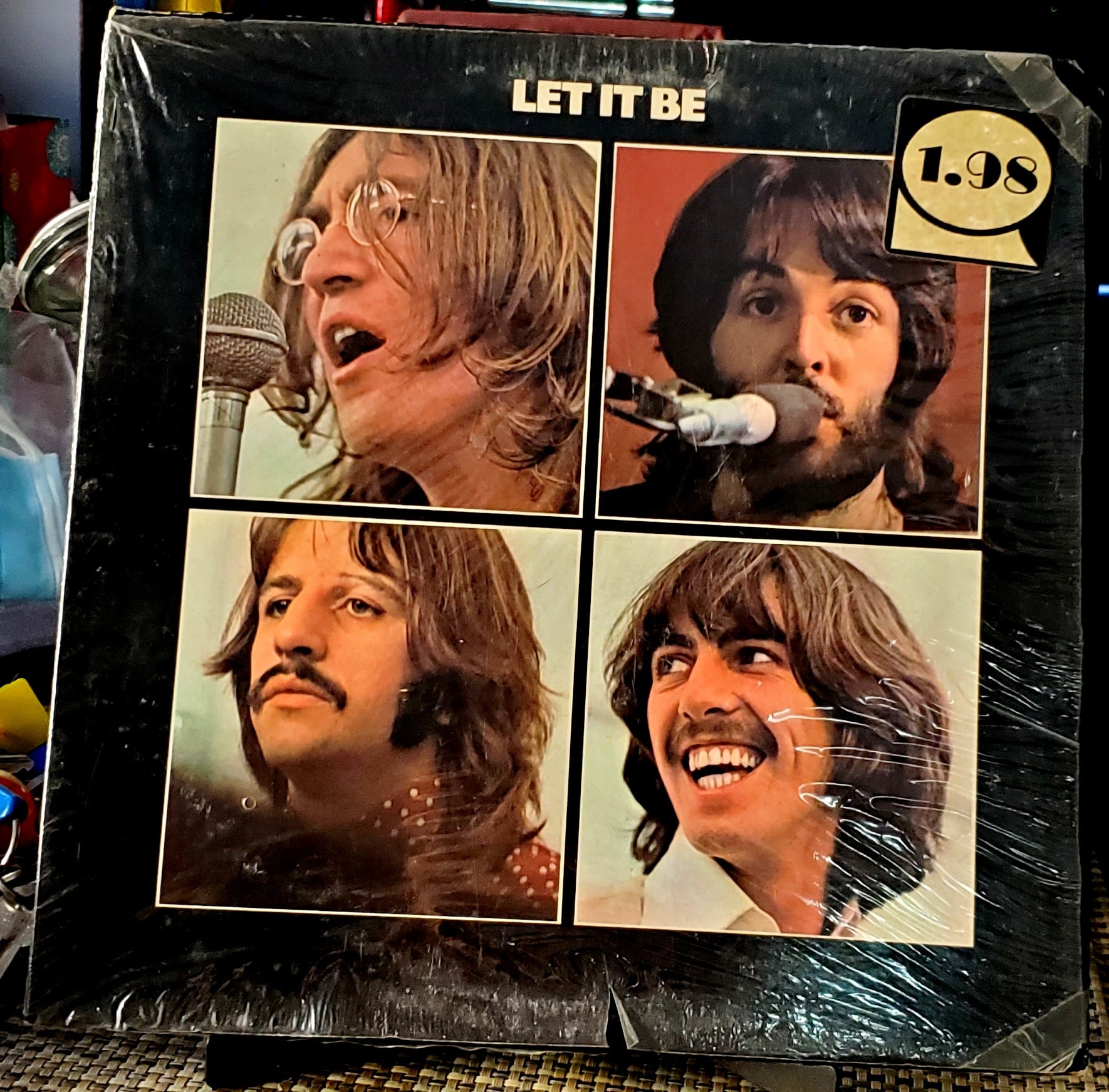 米LP The Beatles LET IT BE USステレオ レッドアップル Amazon.com