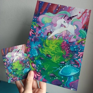 Pokémon PRINT A5 - Galarian Rapidash (do cartão pintado à mão até a impressão)