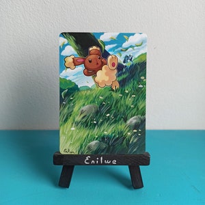 Pokemon hand painted card - Buneary (Laporeille)