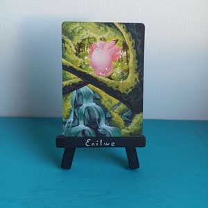 Pokemon hand painted card - Clefable (Mélodelfe)