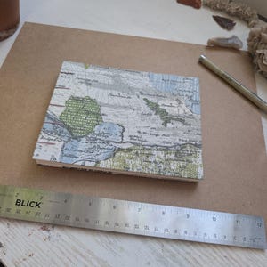 Album da disegno fatto a mano - Stampa mappa, Rilegatura punto copto, Diario di viaggio