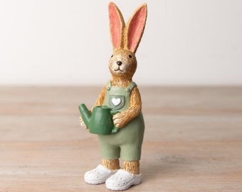 Gardening watering can bunnie rabbit, bunny, home decor, Spring decor, Easter, decoration, Easter decorations