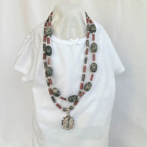 Multi-strand Necklace - Pendant Necklace - Statement Necklace - Ukraine Relief