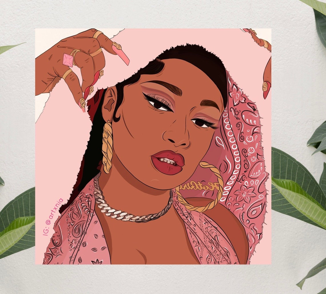 Megan Thee Stallion Girls in the Hood Art Print artxNia | Etsy