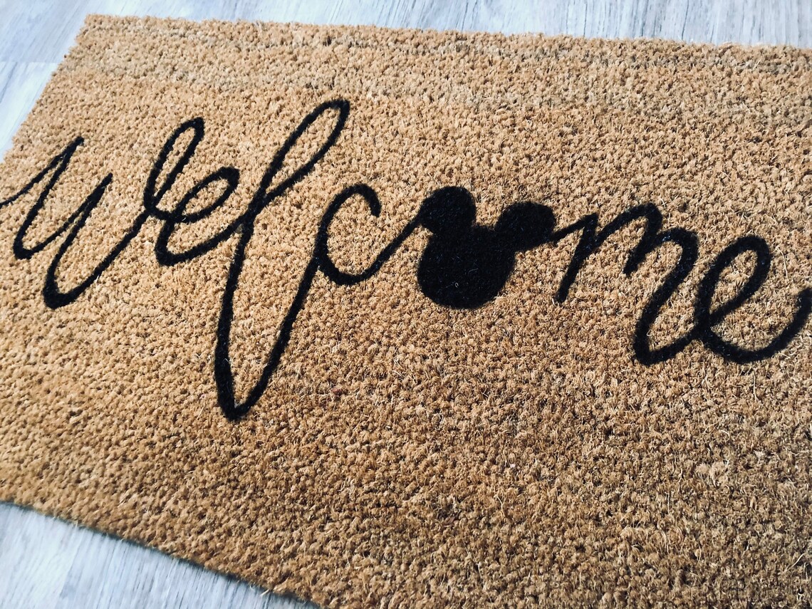 Custom Coir Doormat personalized entryway mat hand lettered Etsy
