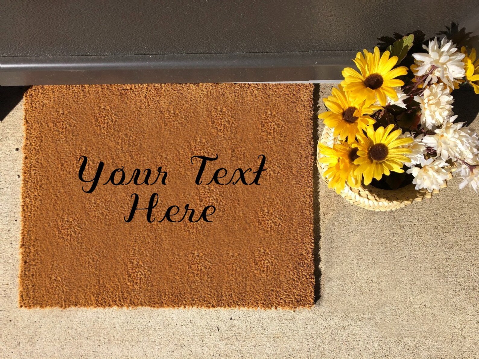 Custom Coir Doormat personalized entryway mat hand lettered Etsy