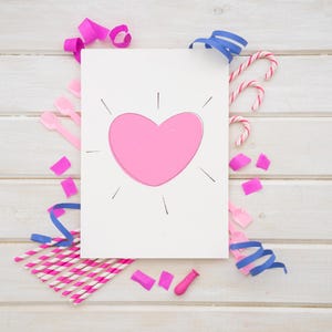 Hochzeitskarten Set mit Herzmotiven - 5 Karten zum Valentinstag, Liebesbriefe & besondere Botschaften