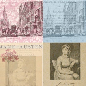 Jane Austen Junk Journal Pages - PRINTABLE