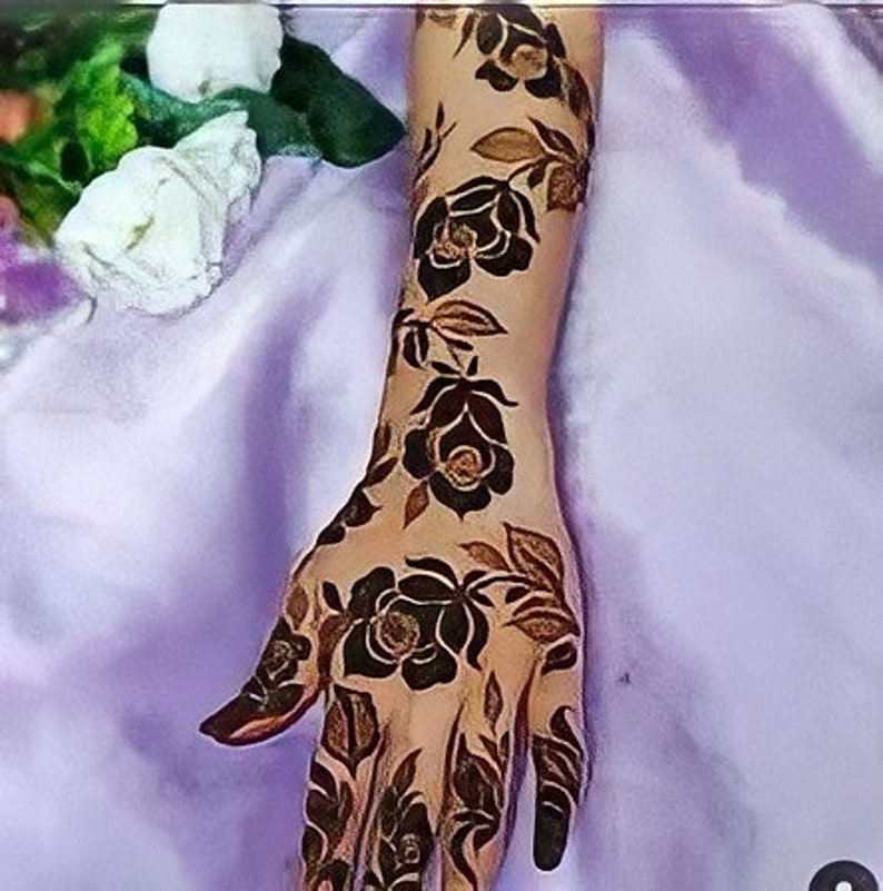Henna Stencils Floral Henna Stencils Mehandi Etsy