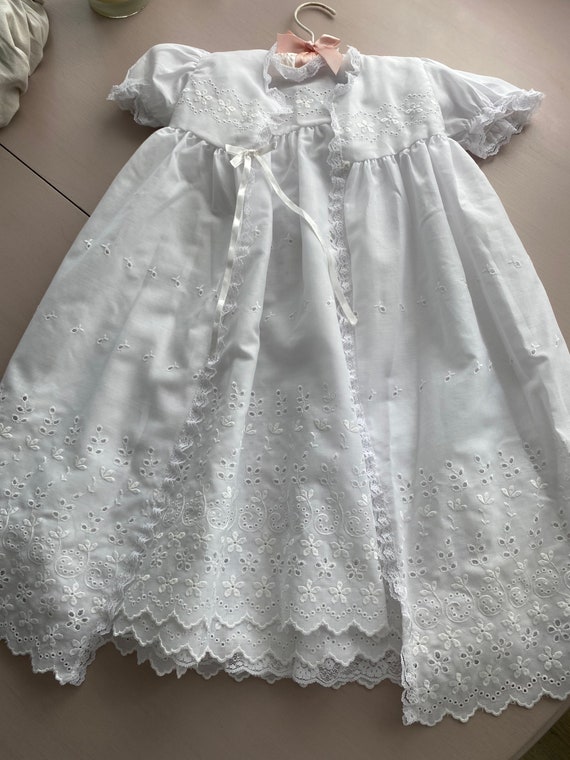Eyelet christening gown outlet