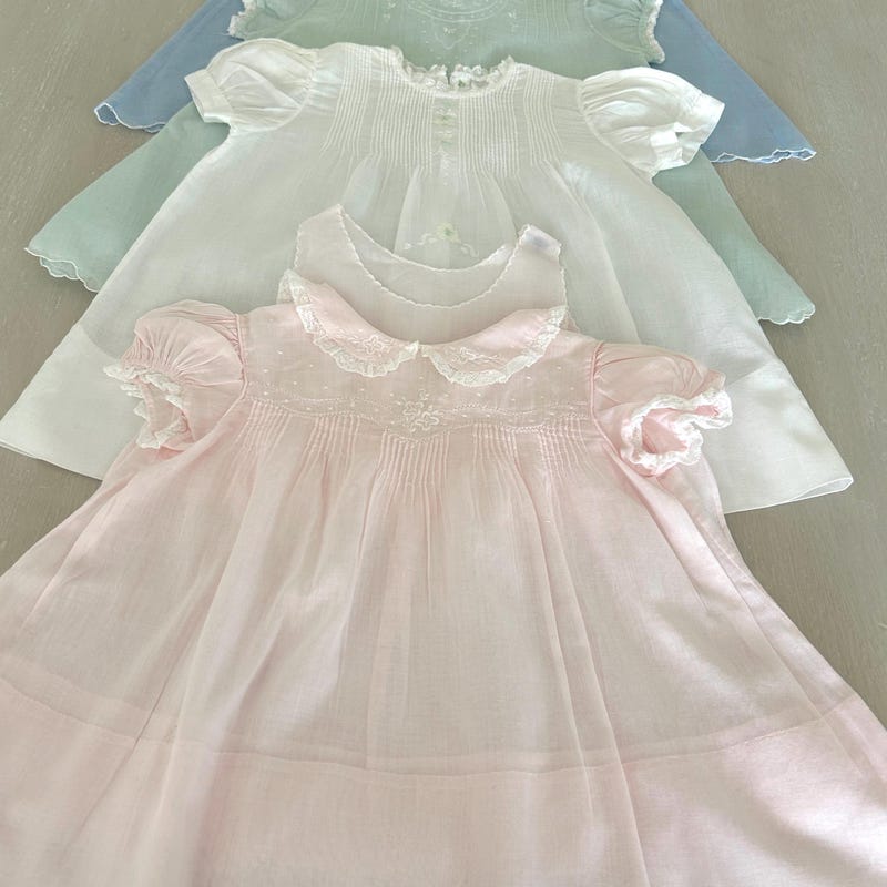 Vintage Cotton Baby Girls Dress with Bag - Cinnamon
