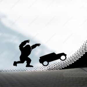 Bigfoot Decal Car Easter Egg Decals | Off Road Vehicle Decal | Big Foot Sasquatch Decal | Front Windshield Easter Egg Sticker Window Sticker
