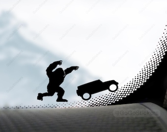 Bigfoot Decal Car Easter Egg Decals | Off Road Vehicle Decal | Big Foot Sasquatch Decal | Front Windshield Easter Egg Sticker Window Sticker