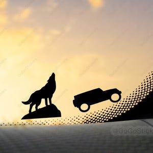 Wolf Decal Car Easter Egg Decals | Off Road Vehicle Decal | Front Windshield Easter Egg Sticker Window Sticker