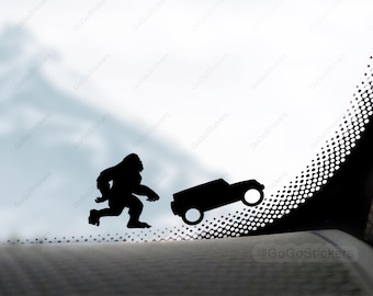 Bigfoot Decal Car Easter Egg Decals | Off Road Vehicle Decal | Big Foot Sasquatch Decal | Front Windshield Easter Egg Sticker Window Sticker