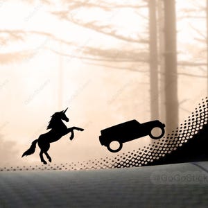 Unicorn Decal Car Easter Egg Decals | Off Road Vehicle Decal | Front Windshield Easter Egg Sticker Window Sticker