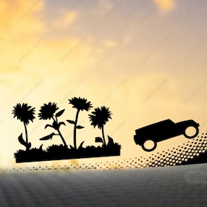Sunflowers Decal Car Easter Egg Decals | Off Road Vehicle Decal | Front Windshield Easter Egg Sticker Window Sticker