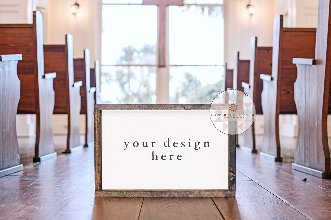 Wood Frame Mockup | Church and Christian Theme | 12x18 Farmhouse Wood ...