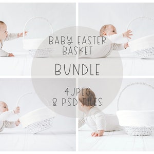 Osterkorb Mockup Bundle | Blanko Korb Liner | Personalisierter Osterkorb für Baby | JPEG Produktfotografie