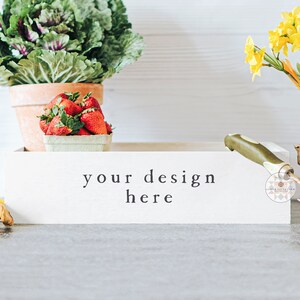 Garden Seed Box Mockup | Seed Box Mockup | Blank Wood Box | Garden and Floral Theme | JPEG Styled Stock Photos
