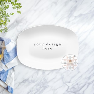 White Platter Mockup | Basic Kitchen Scene | JPEG & PSD File
