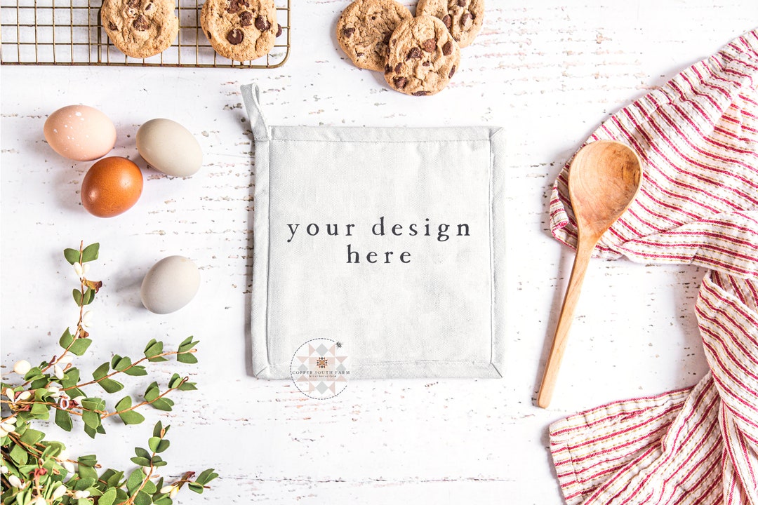 Pot Holder Mockup Oven Mitt Mockup Holiday Baking Theme Social Media