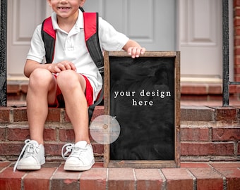 Terug naar School Sign Mockup | 12x18 School Schoolbord Bord | Model Mockup | JPEG Productfotografie