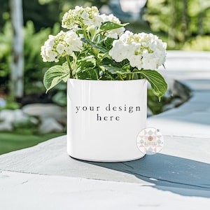 Muttertag Blumentopf Mockup | schlichter weißer Blumentopf | JPEG Mockup