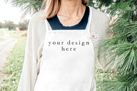 White Apron Mockup | Blank Apron Template | Blank White Apron | JPEG Product Photography