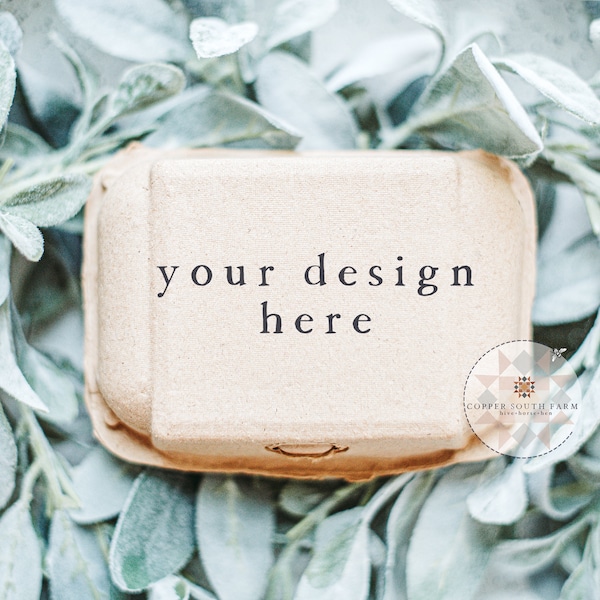 Egg Carton Mockup | Egg Stamp Mockup | Stamp Placement Mockup | Simplistic Farmhouse Scene | JPEG Styled Stock Photos