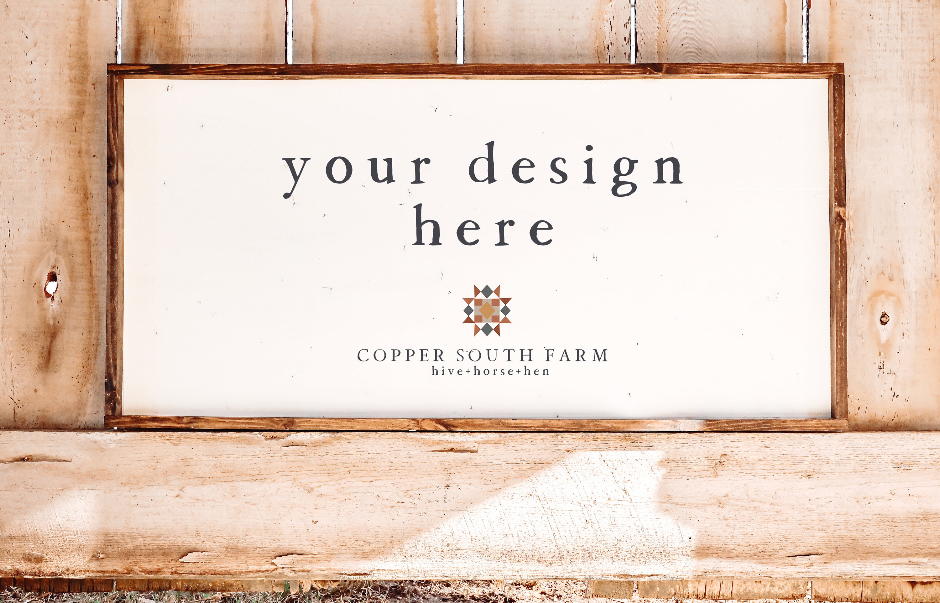 Farm Mockup 24x48 Farmhouse Frame JPEG Wood Frame Sign Etsy