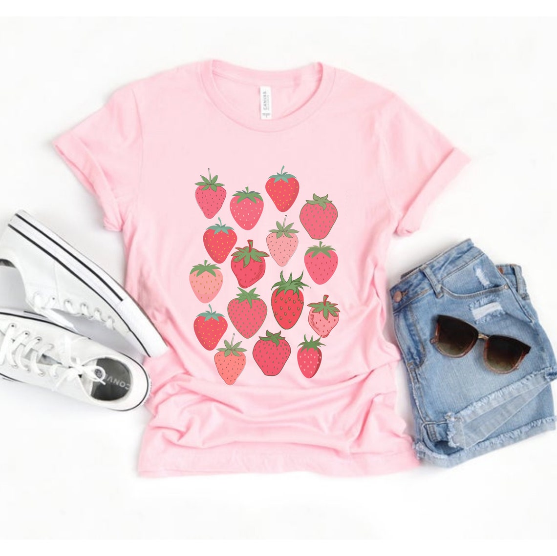 Strawberry Shirt Strawberry Clothes Strawberry Top Kawaii Etsy