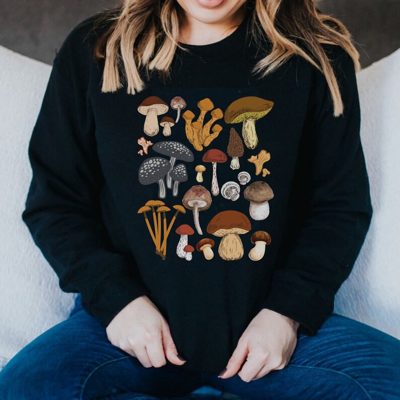 Original Mushroom Sweatshirt Cottagecore Clothing Magic | Etsy