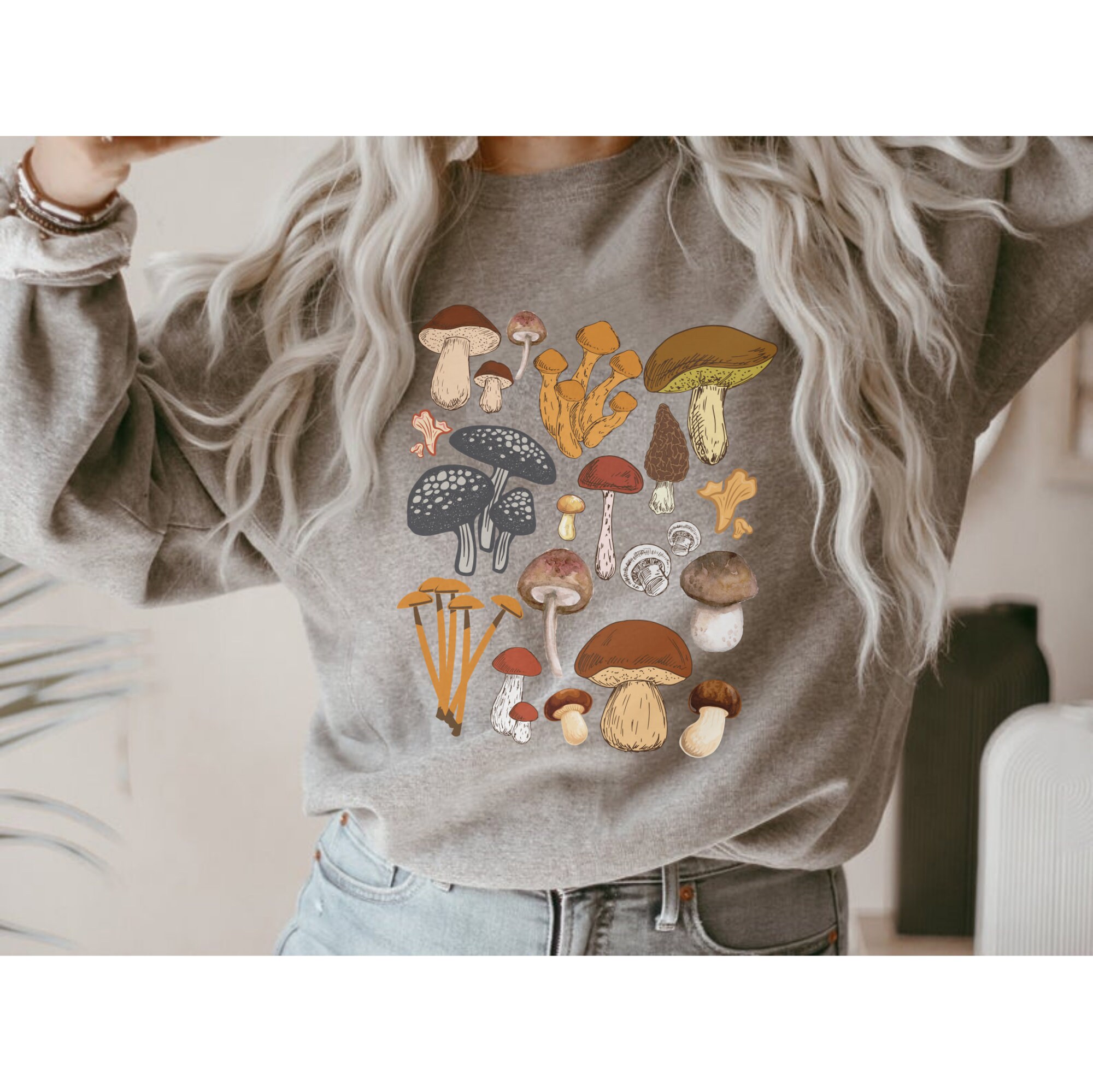 Original Mushroom Sweatshirt Cottagecore Clothing Magic | Etsy