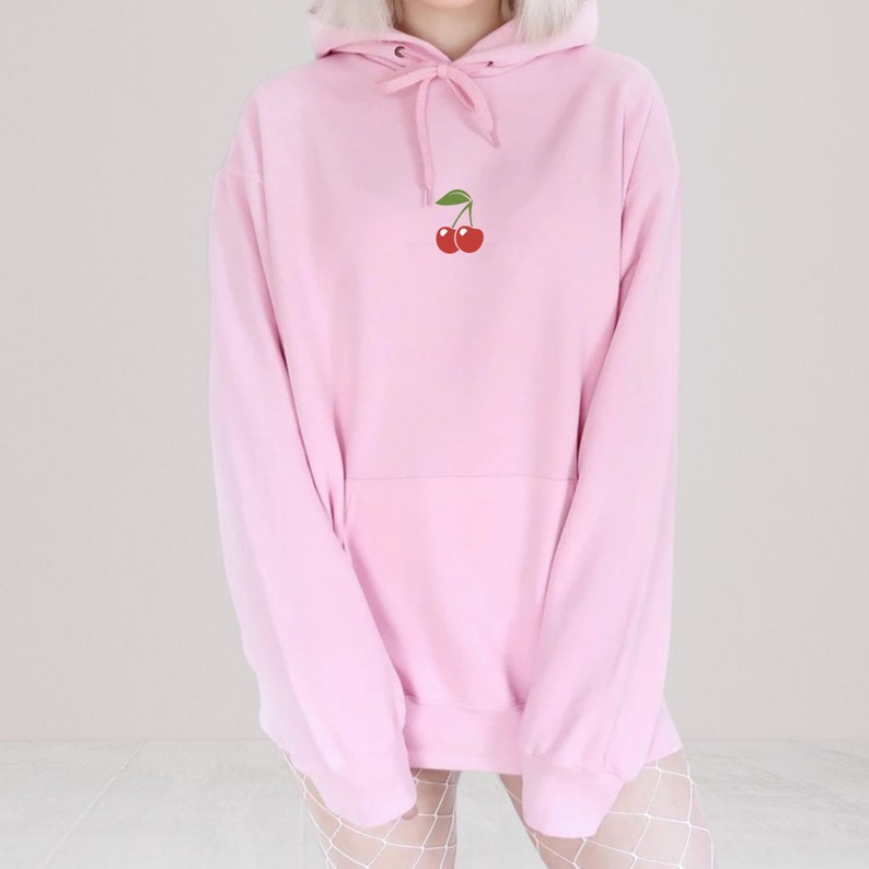 Y2K Cherry Hoodie Oversized Hoodie Cherry Shirt Cottagecore Etsy