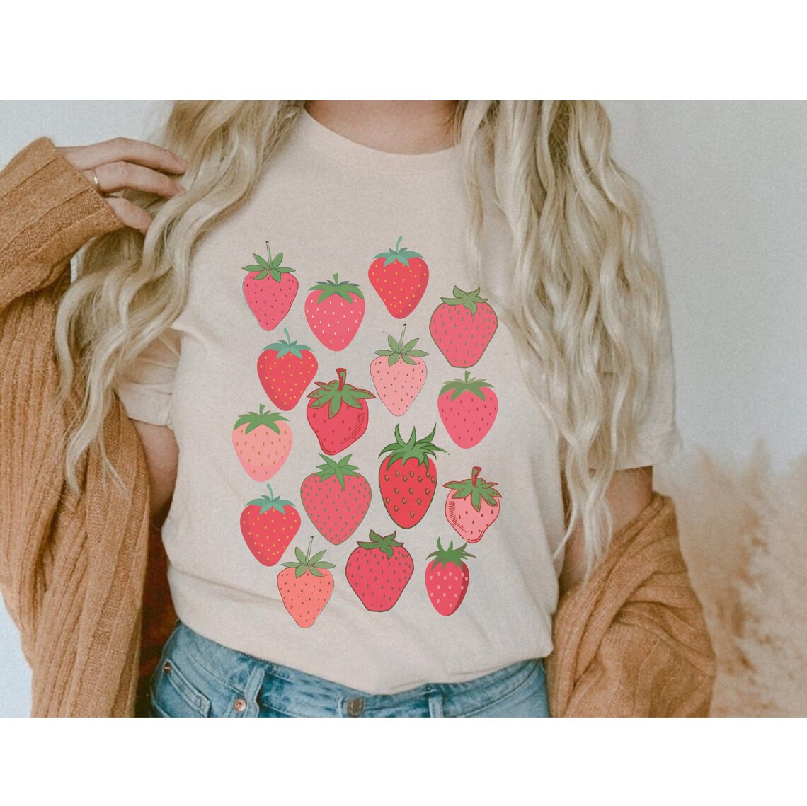 Strawberry Shirt Strawberry Clothes Strawberry Top Kawaii | Etsy