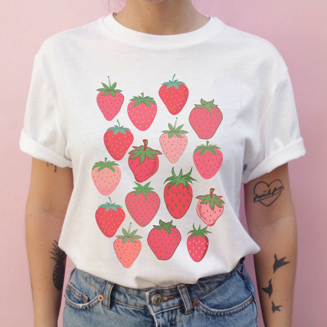 Strawberry Shirt Strawberry Clothes Strawberry Top Kawaii | Etsy