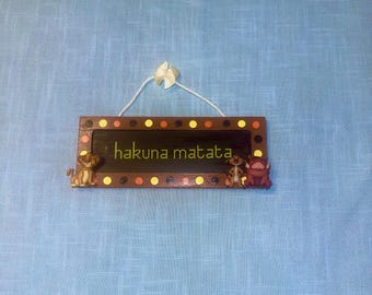 Hakuna Matata | Lion King Inspired Mini Hanging Sign | Simba, Timon, Pumba