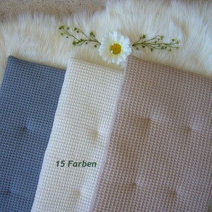 Mattress for doll *made to measure* with name Personalizable, made of waffle piqué