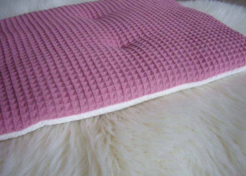 Mattress for doll made to measure Waffle Piqué bedding for doll bed doll pram image 6