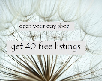 40 liens d'annonces gratuites sur Etsy lien dans la description, ouvrez une nouvelle boutique Etsy et obtenez 40 annonces, lien de parrainage d'ami Etsy,