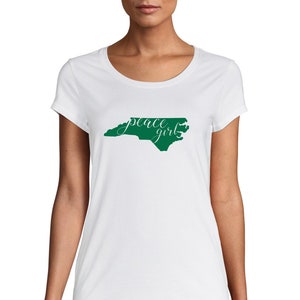 Peace Girl &quot;NC&quot; Full Front White WOMEN&#39;S CUT Shirt