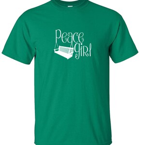 Peace Girl &quot;Swing&quot; Full Front Green UNISEX Standard Cut Shirt
