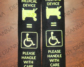 GLOW in the DARK print - Handicap wraps for Wonderfold W Series Wagon BLACK