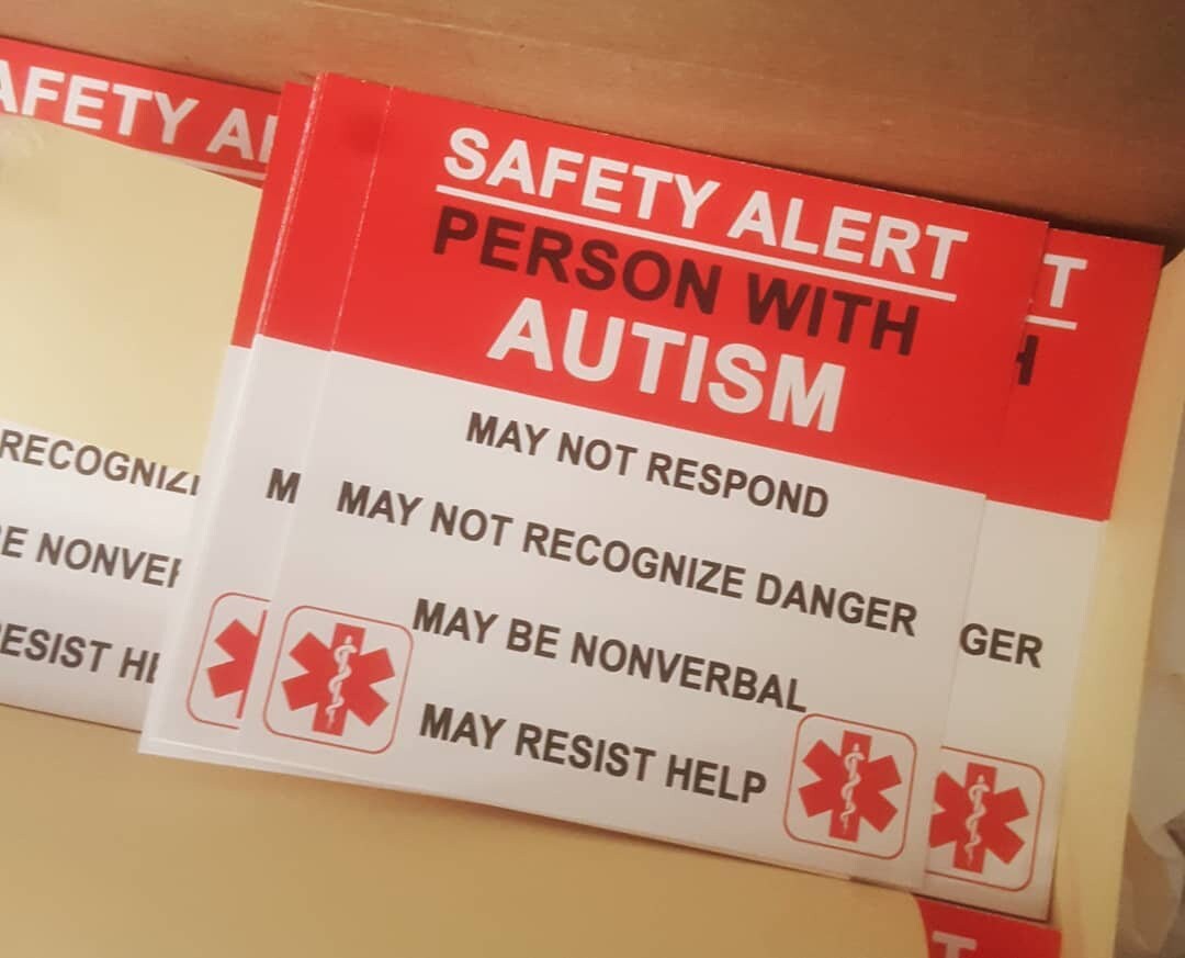 Autism Alert - Safety Stickers for Home or Car - Etsy